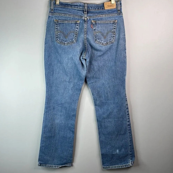 LEVIS Vintage 550 Classic Relaxed Bootcut Jeans Blue Mid Wash Mid-rise Size 6 - Picture 5 of 10